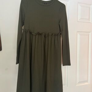 SHEIN Olive Green Midi Dress